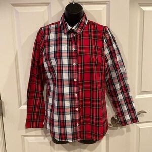 Petite Medium J Crew Reimagined red plaid shirt - NWT